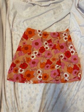Urban outfitters retro flower mini skirt